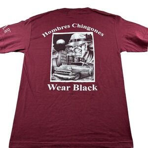 Alstyle Apparel & Activewear T-Shirt Men L Maroon Club Law Hombres Chingones PAW